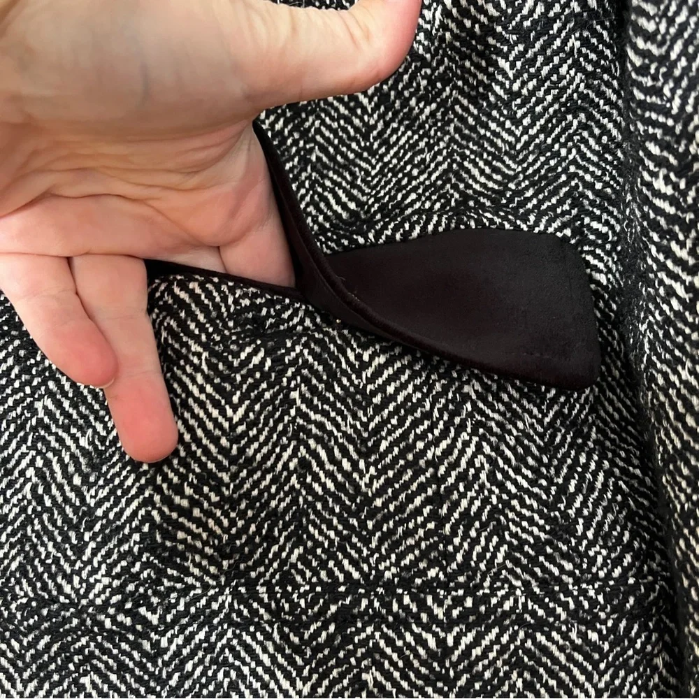 Talbots Boucle Herringbone Jacket Woven in Italy Women's MP Career Mob Wife - Picture 5 of 13